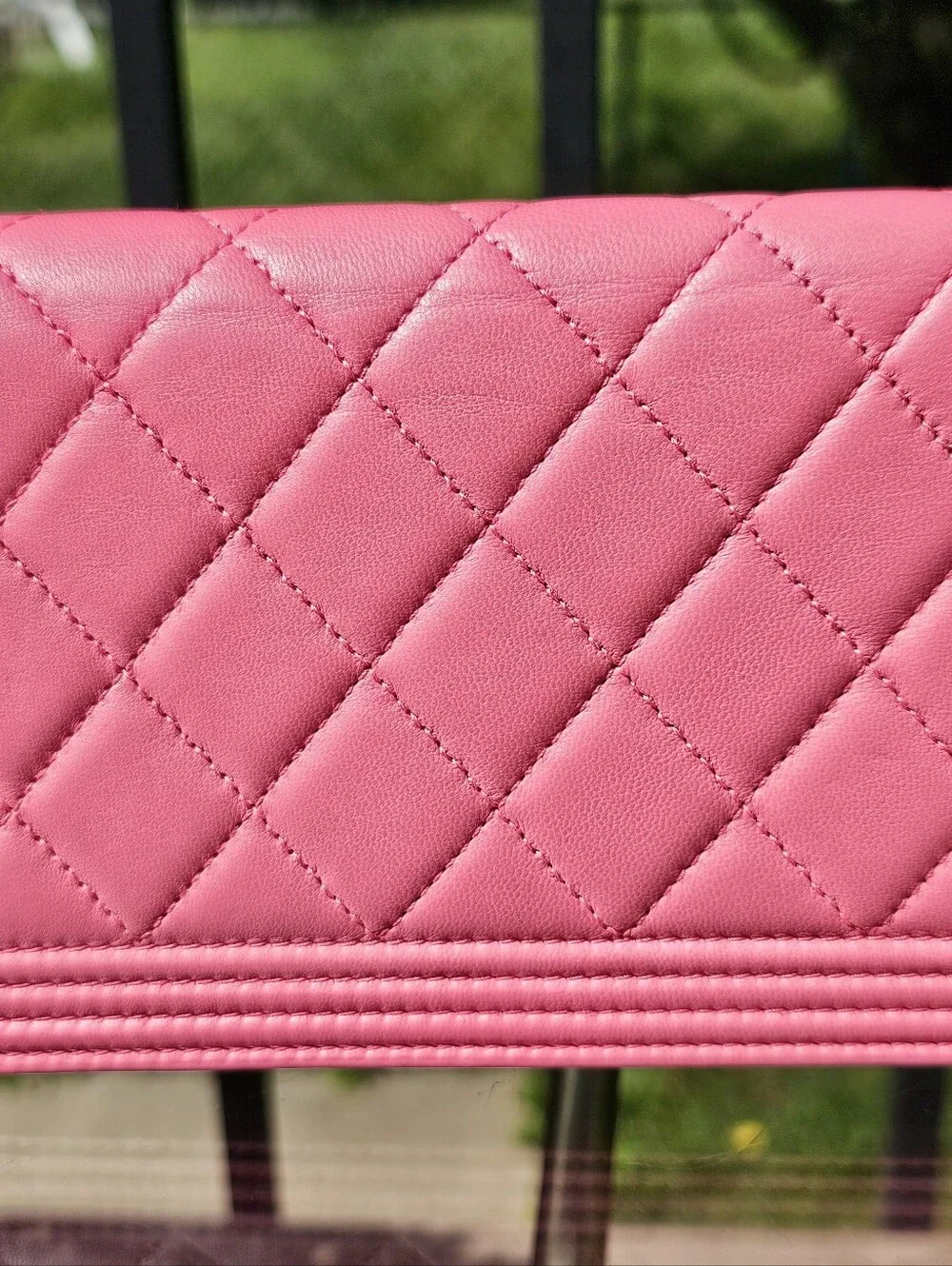Chanel Long Boy Wallet In Bubble Gum Pink